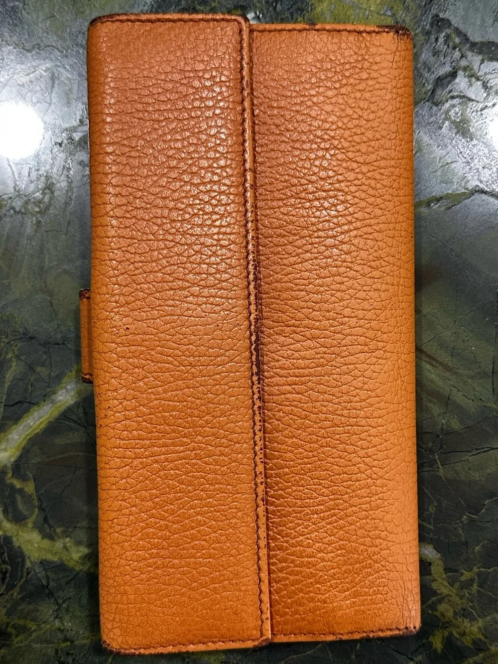 Gucci Signoria Continental Pebbled Leather Wallet Tan Silver-tone Logo Plaque